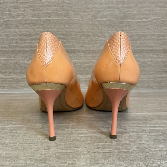 SAM EDELMAN UEC size 8 “Camdyn” Stiletto Heels coral orange pink heel detail - Picture 6 of 16